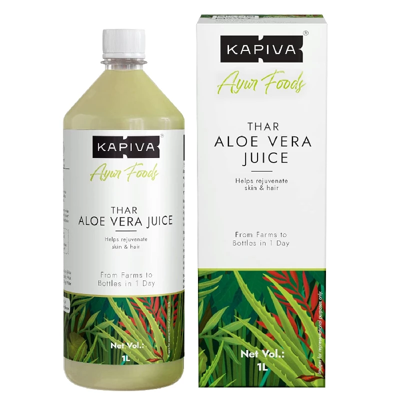 Kapiva Thar Aloe Vera Juice (with Pulp) Rejuvenates Skin and Hair, 1 L-1.webp